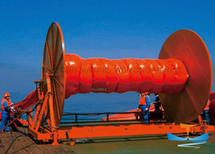 Orange Oil Containment Boom , Floating Oil Boom Heavy - Duty Flexible PU Cloth